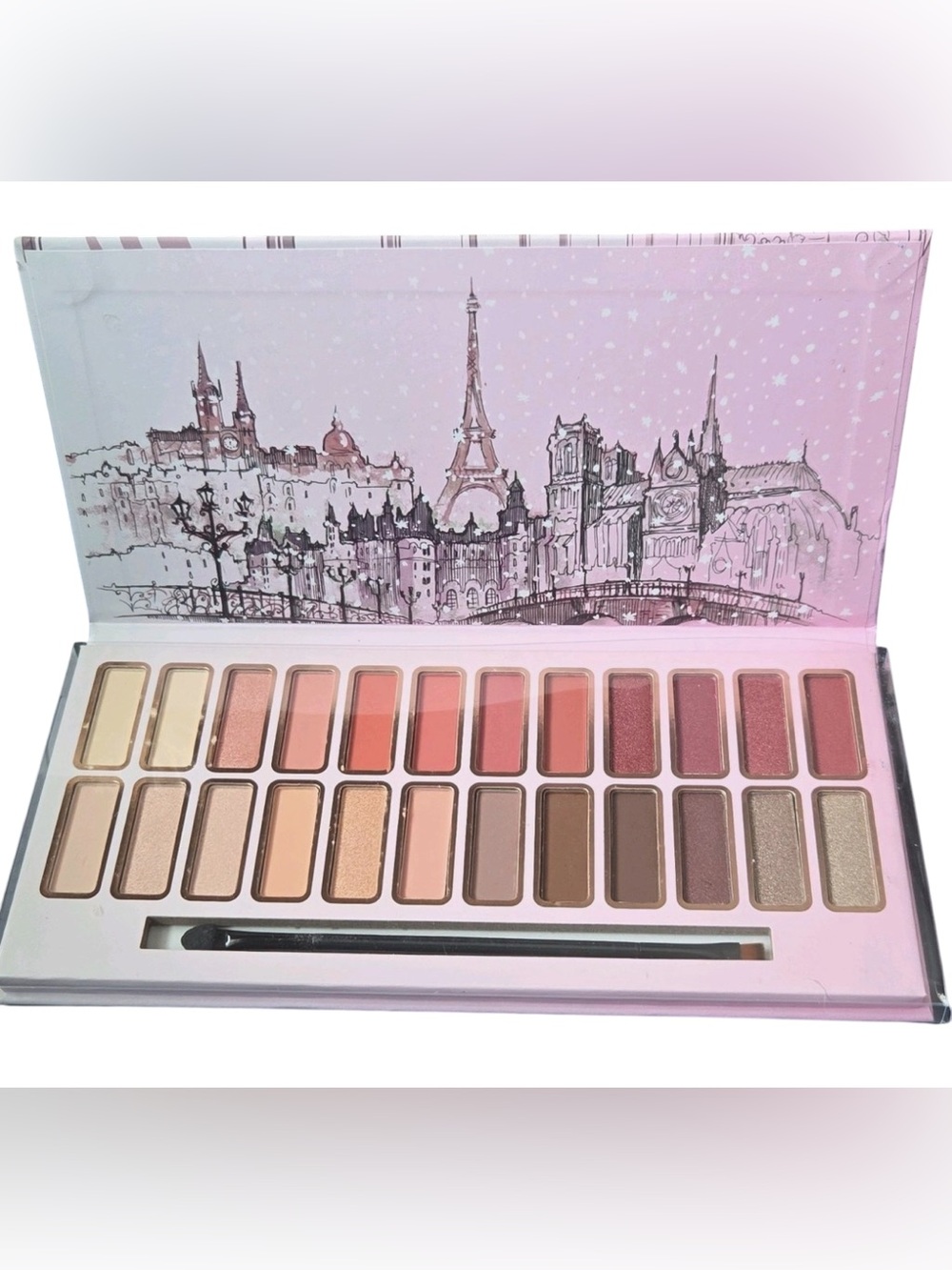 ELLE Holiday in Paris Eyeshadow Palette 24 Shades NIB/Packaging Nudes Pinks